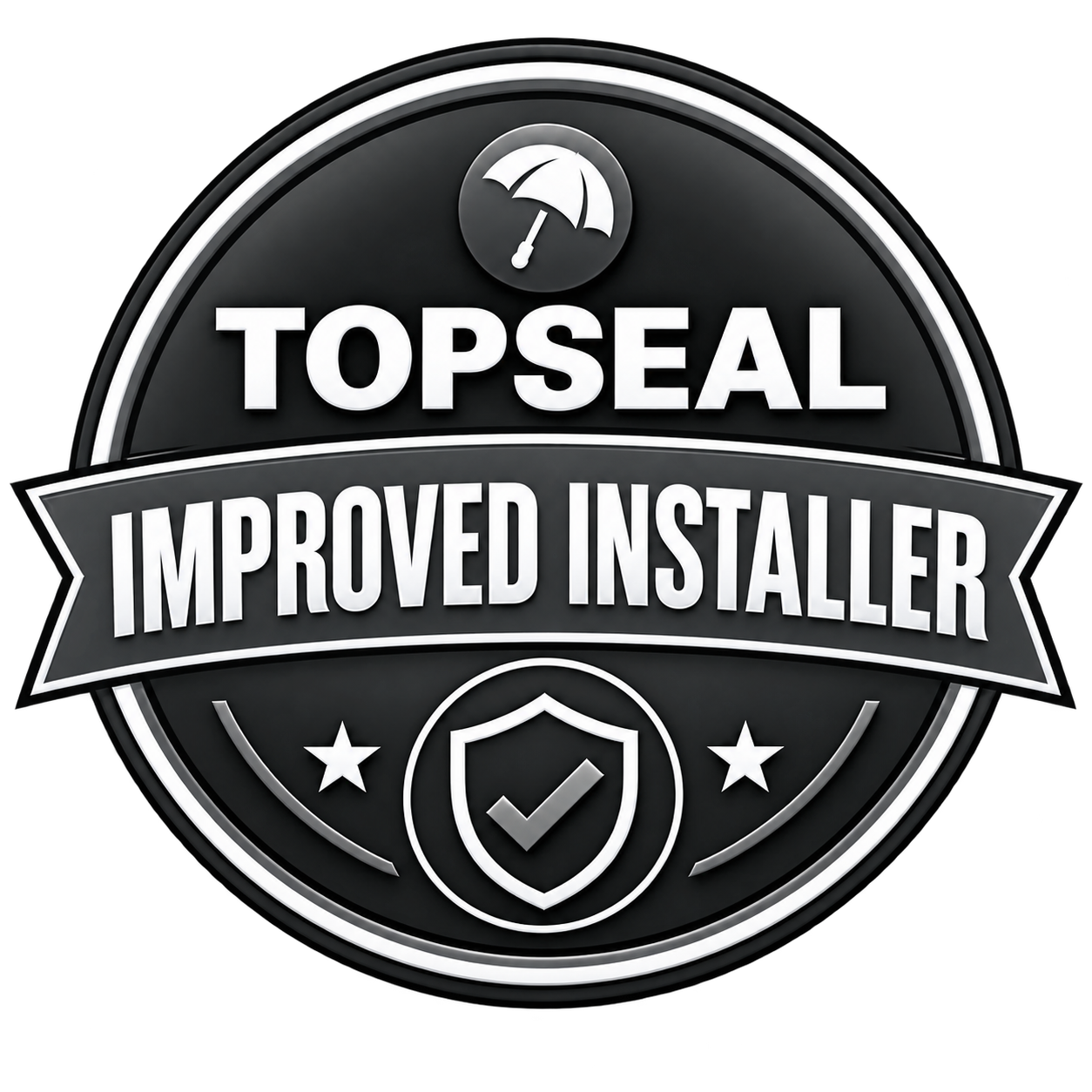 Topseal roofing system badge; approval status to be confirmed